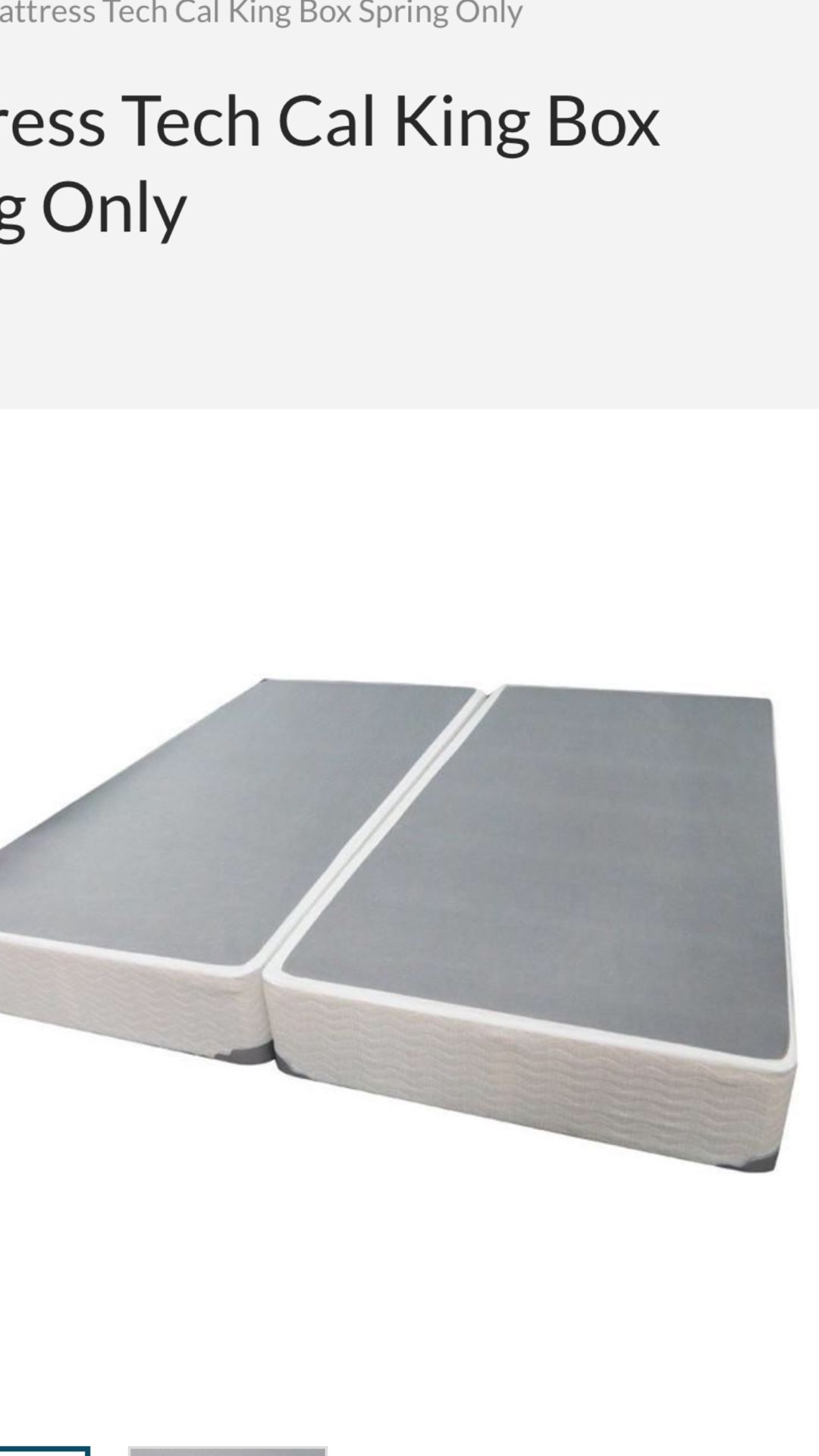 Cal king box spring