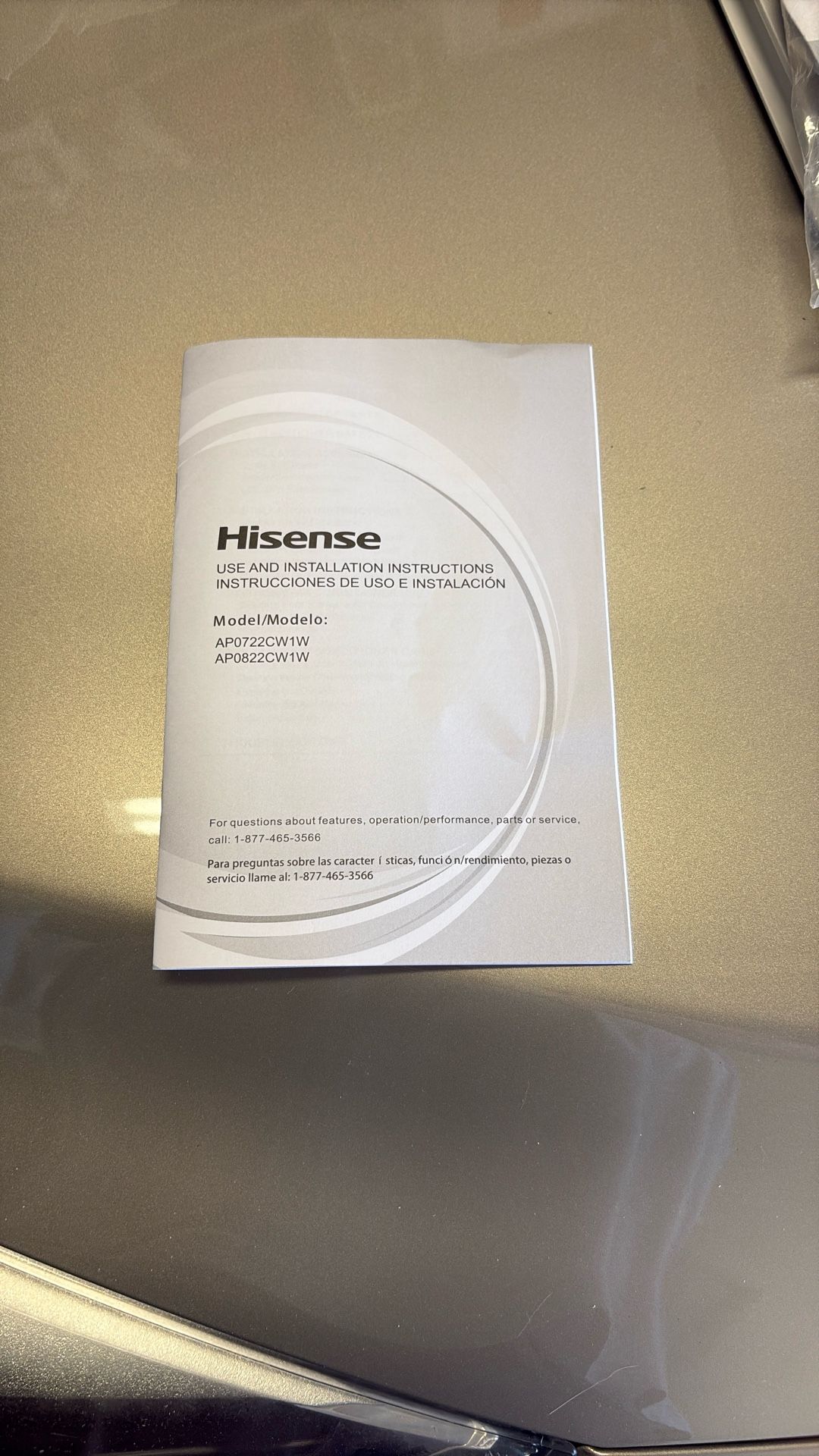 Hisense 8000 BTU DOE 115-Volt Vented Medium Room Smart Portable Air Conditioner Remote Included