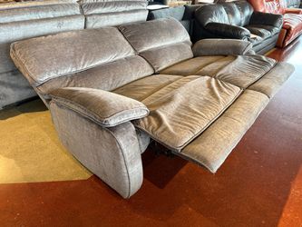 CHEERS Plush Gray Dual Reclining Loveseat