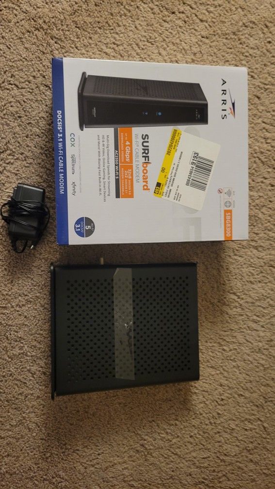 ARRIS - SURFboard DOCSIS 3.1 Cable Modem & Dual-Band Wi-Fi Router for Xfinity and Cox service tiers - Black

