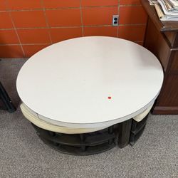Vintage Table With Pull Out Seats