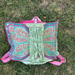 American Girl Backpack Wellie Wishers Butterfly Sparkle Pink Neon Green Bag GDW39