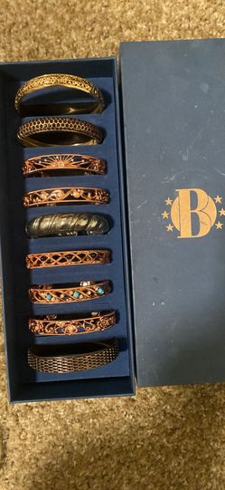 Nature's Beauty Copper And Gemstone Bracelets With Crystals