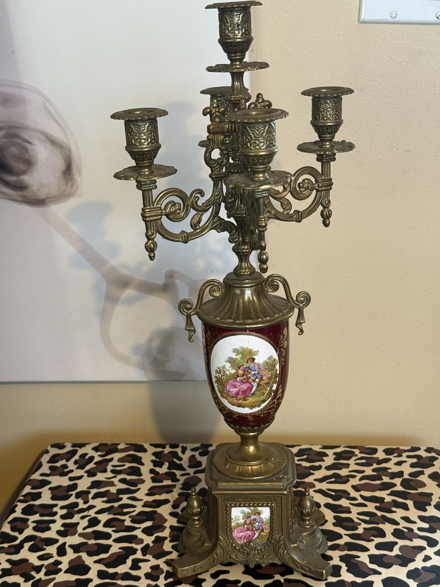 Italian Brass Candelabra