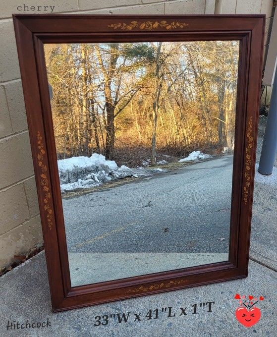 Alford Hitchcock Vintage Cherry Wall Mirror / Hitchcock Mirror / Fine Furniture