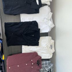 Men’s Dress Shirt Bundle — Calvin Klein, Express, Banana Republic, H&M (Size S/M)