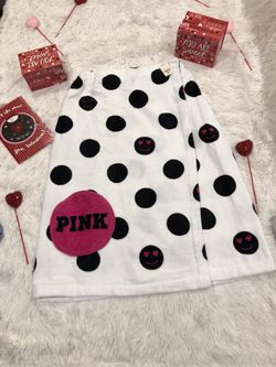 Pink shower towel