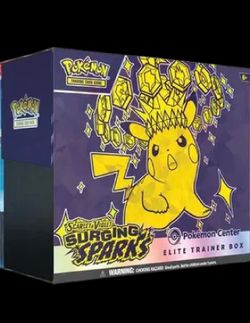 Surging sparks elite trainer box Pokemon center
