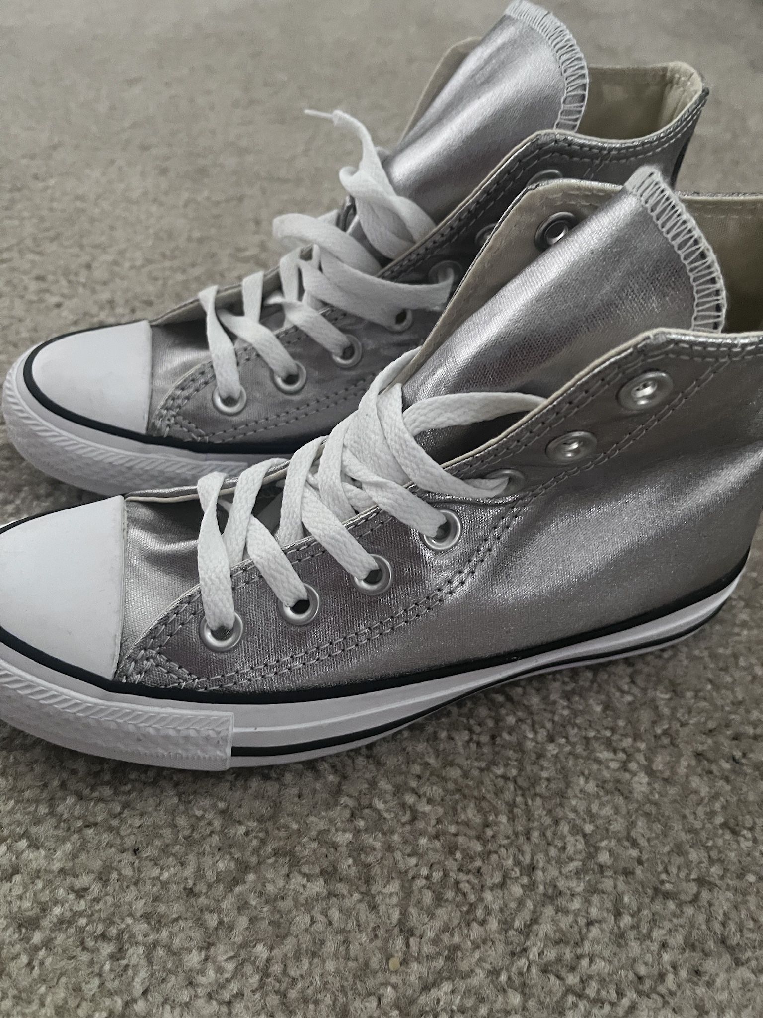 Silver Converse Sneakers