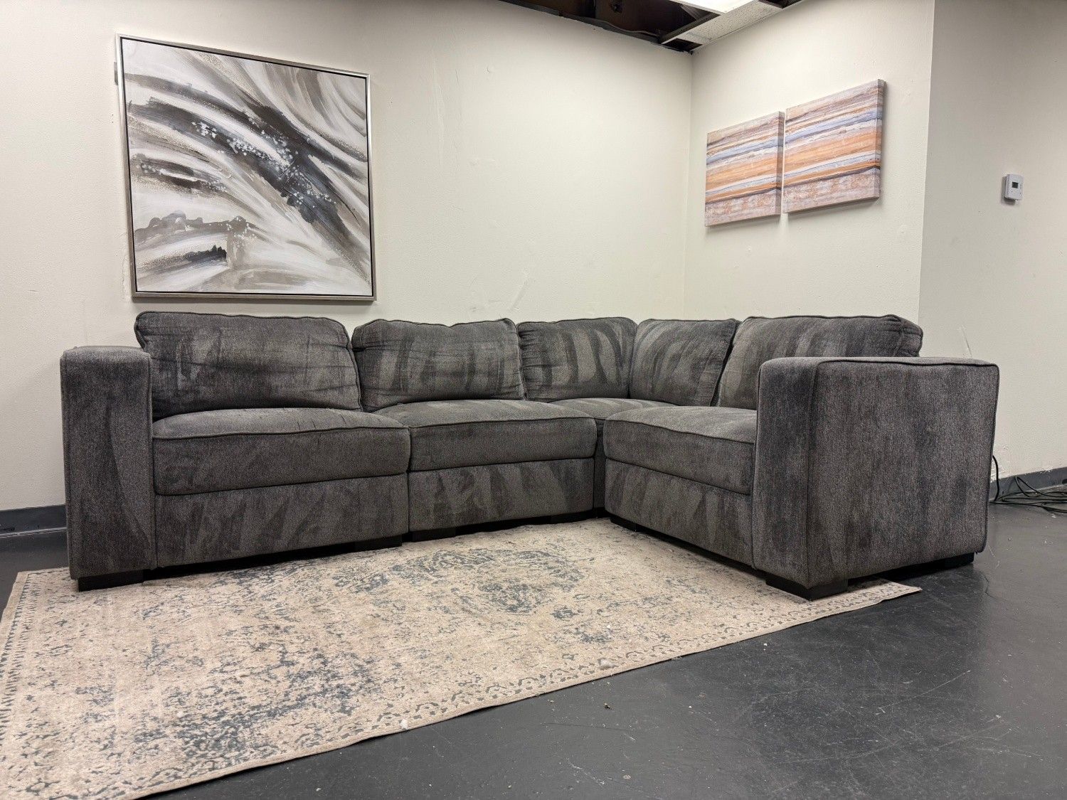 4 Pc Gray Modular Sofa Set - Delivery Available!