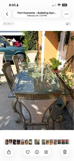 Set de Comedor de metal 7 piezas