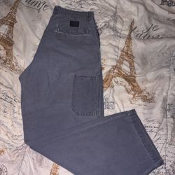 Vintange COLUMBIA USA Mens Pants Cargo Gray Carpenter Straight Leg 36x30