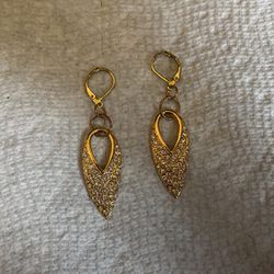 Metal Gemmed Earrings 