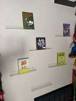 Acrylic Floating Wall Book/Video Game Ledges Set