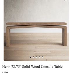 Henn 78.75" Solid Wood Console Table By Birch Lane
