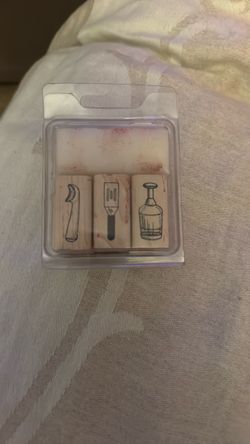 Pampered Chef Kitchen Theme Rubber Stamp Set of 3