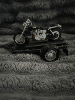 Harley davison Die-Cast Motorcycle with Trailer Set