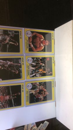 1985 5/7 nba court kings series 1 and 2  lot of 41 different cards near complete set rare in excellent condition