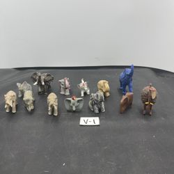 Lot Of 13 VNTG Mini Elephants
