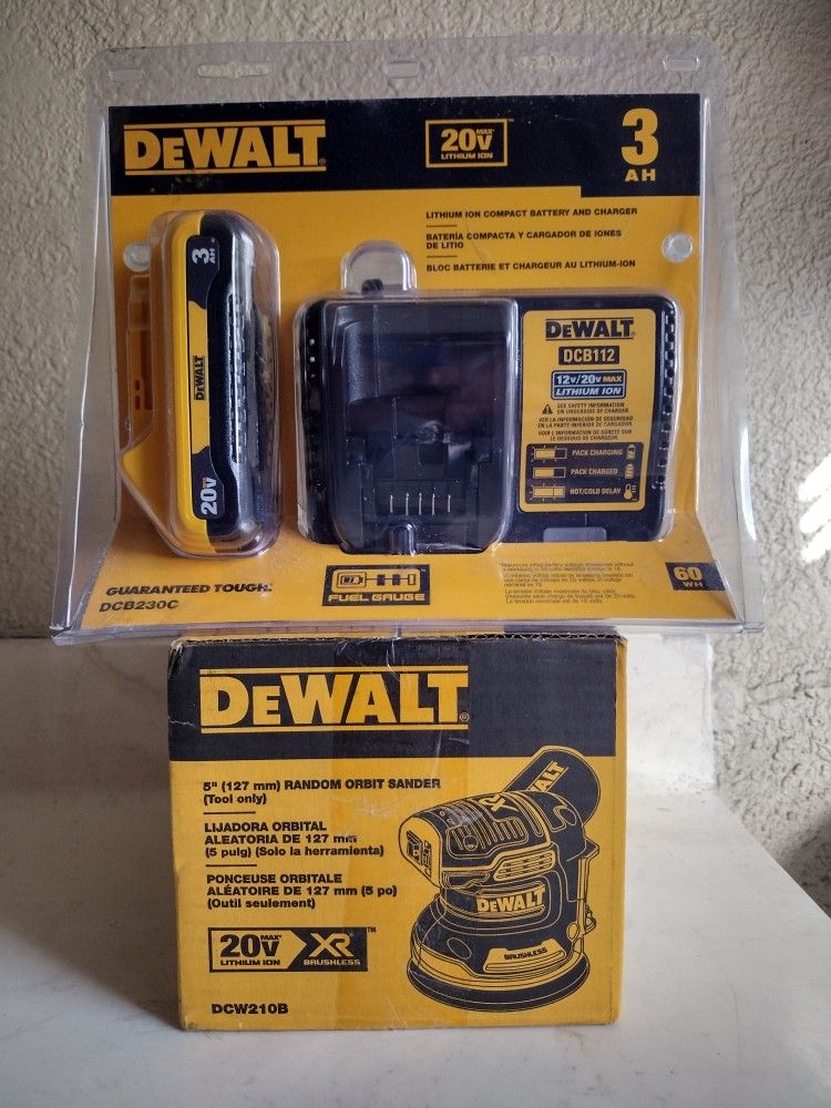 DeWalt XR 20V MAX Orbital Sander Kit. $160