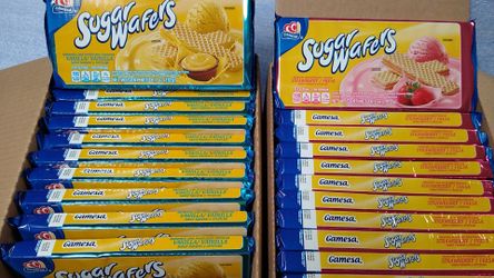 Sugar wafers sold by the case of 12 for 10 .00