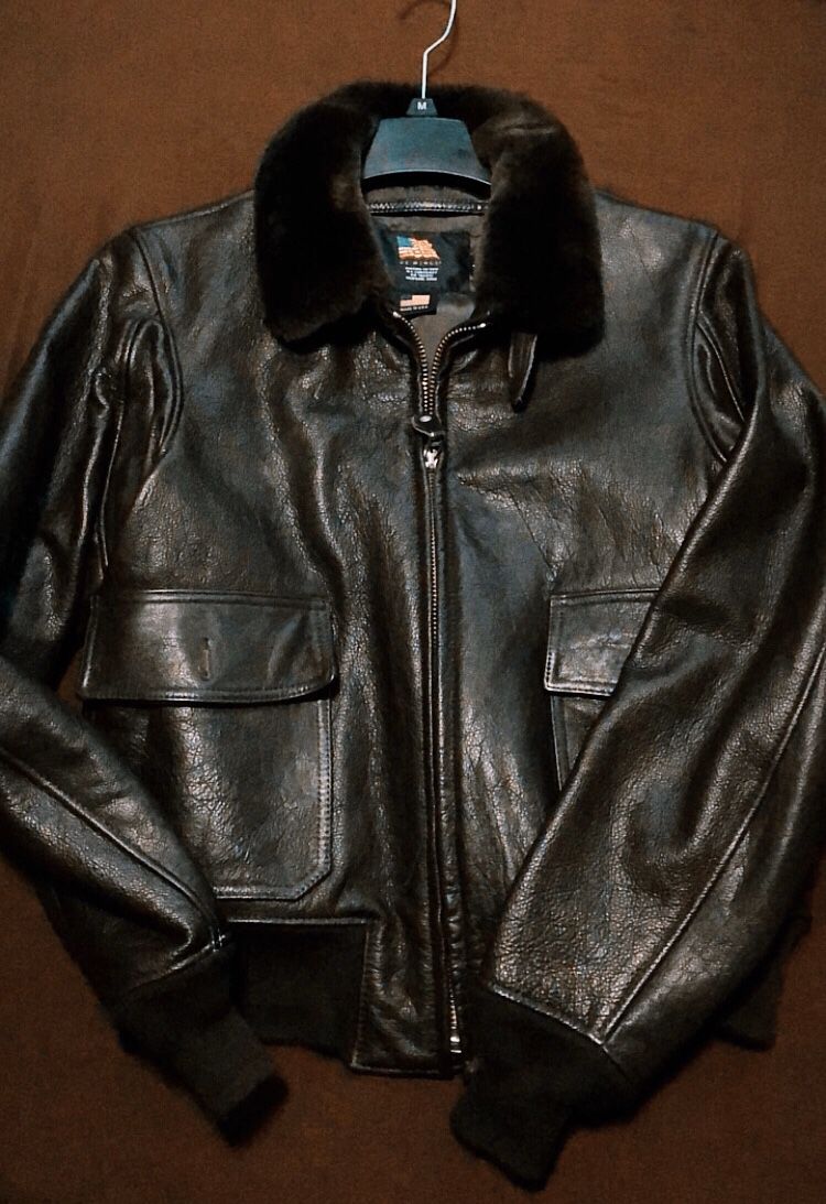 American Bison leather G-1 Bomber jacket (Made In the USA) WW2 style