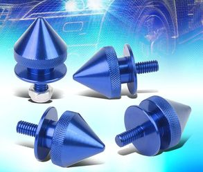 Brand New Universal Spike Style Blue Aluminum Car Bumper Trunk Fender Hatch Lids Quick Release Fastener