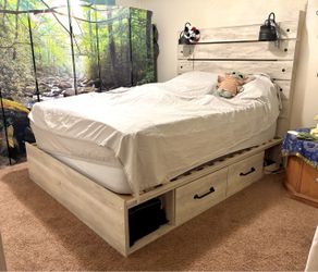 Ashley Cambeck panel bed frame