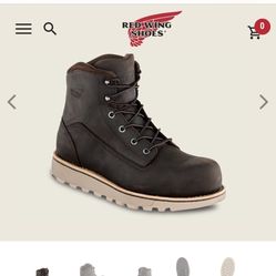SIZE 9 RED WING TRACTION TRED LITE WATERPROOF LEATHER SAFETY TOE BOOTS BRAND NEW