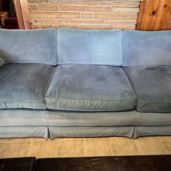 Blue, Mid Century, Modern Couch