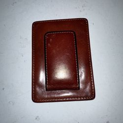 Bosca Leather Money Clip Wallet – Good Condition