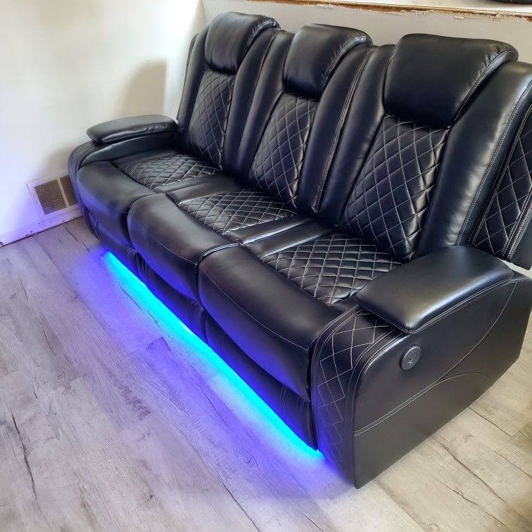 BRAND NEW POWER Reclining Couch Sofa Recliner Theater Chair Seat Set