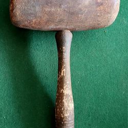 Antique Large Wooden Mallet Early 1900s 