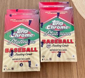 2025 Topps Chrome Platinum Baseball Hobby Box - Factory Sealed
