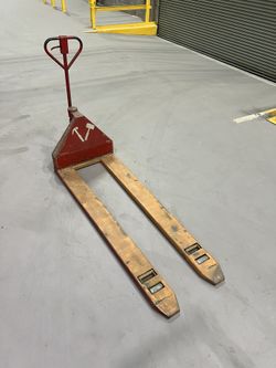 Used Extended Forks Pallet Jack – Good Working Condition