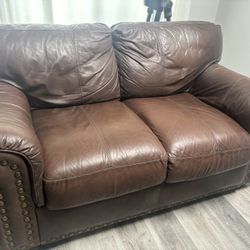 Leather Love Seat $25