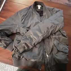 H&M Army Green Bomber Jacket
