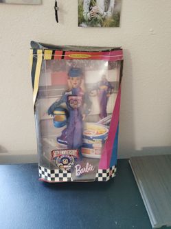 1998 Mattel Barbie Collectibles NASCAR 50th Anniversary with helmet