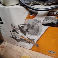 Ridgid 15 Amp Corded 12 in. Dual Bevel Sliding Miter Saw with 70 Deg. Miter Capacity and LED Cut Line Indicator