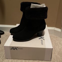 Black Suede Anne Klein Sport Boot