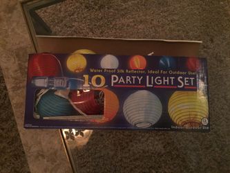 Party light string of 10 multi colored waterproof silk