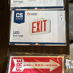 LED Exit Sign And Fire Extinguisher Sign