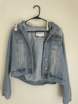 Grey Hoodie Jean Jacket