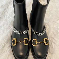 Gucci Horsebit Leather Boots 