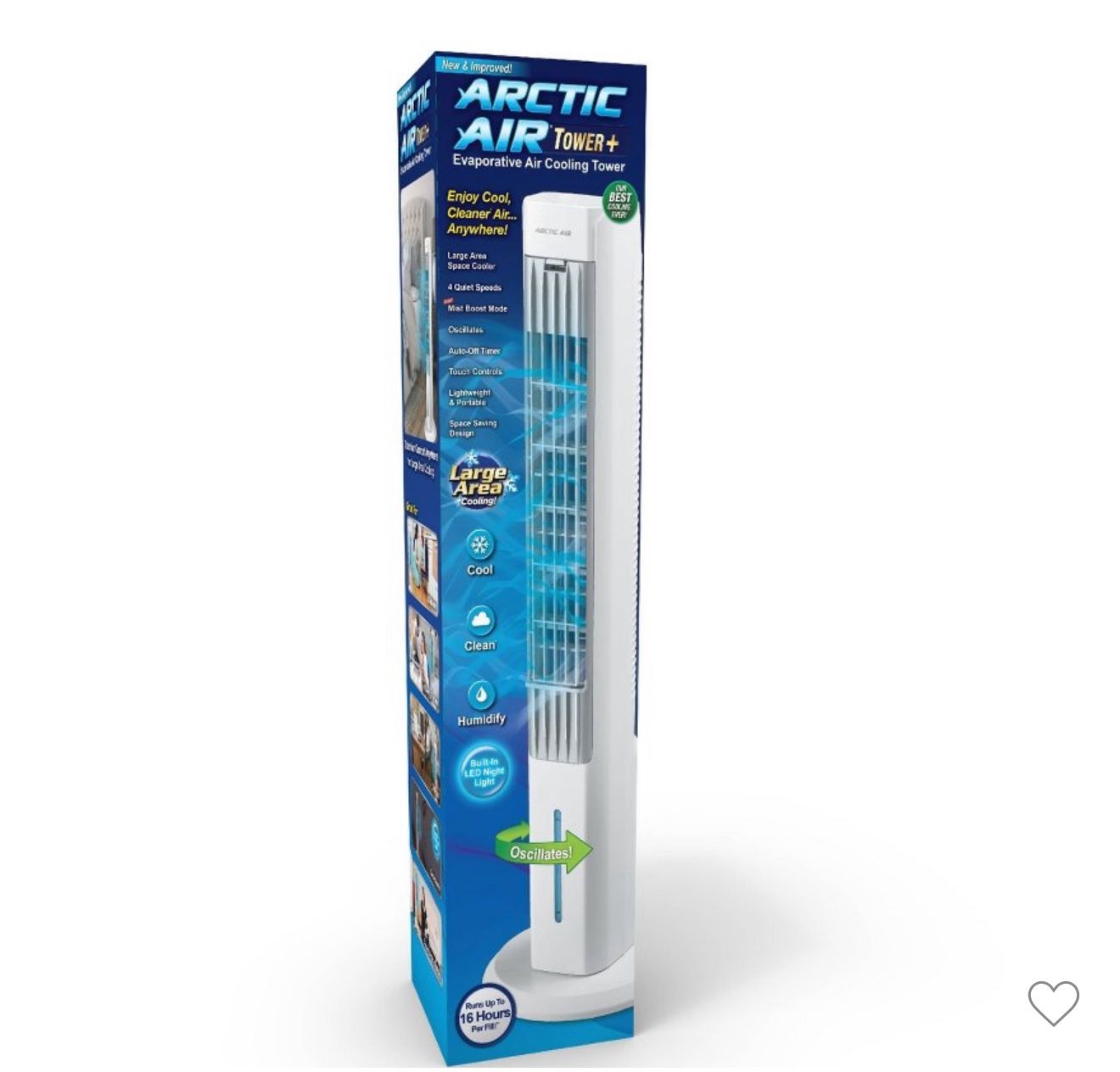 Arctic Air Tower+ Portable Cooling Fan – 4 Speeds 🌬️❄️