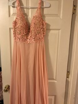 Blush pink prom dress
