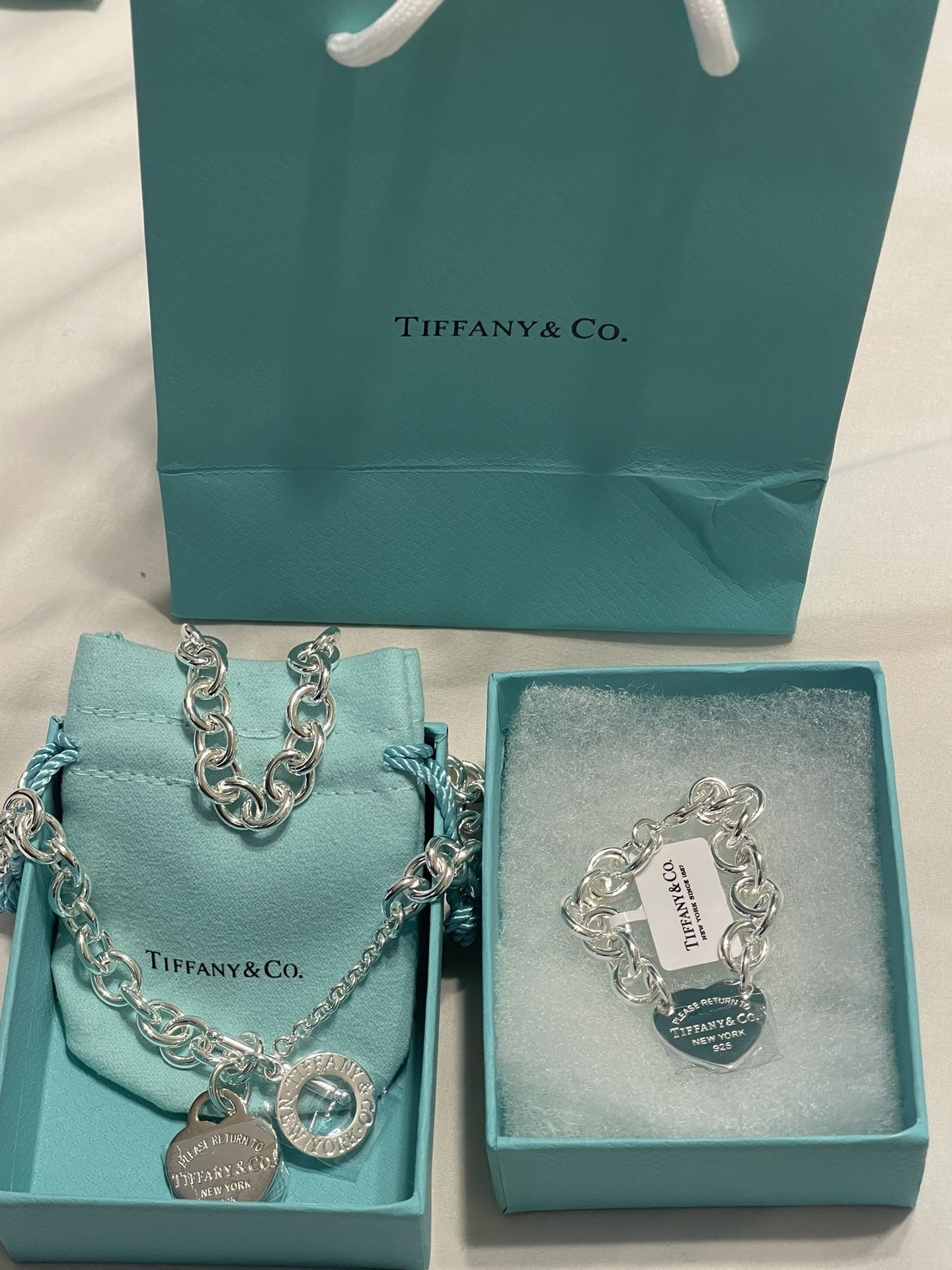 Tiffany Heart Toggle Necklace & Bracelet 