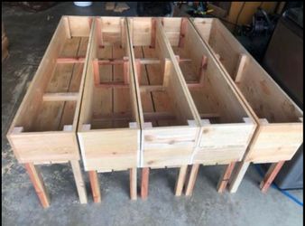 New custom made beautiful garden beds planter box for herbs flower apartment AC unit heater pool equipment cover backyard decoration landscaping priva