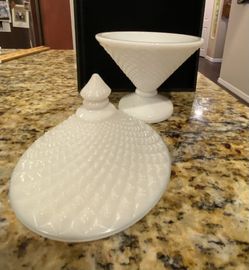 Milk Glass Candy Dish