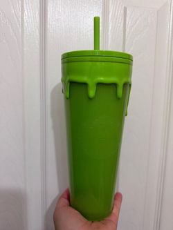 Starbucks 2023 Halloween Green Slime Drip Glow in the Dark Cup
